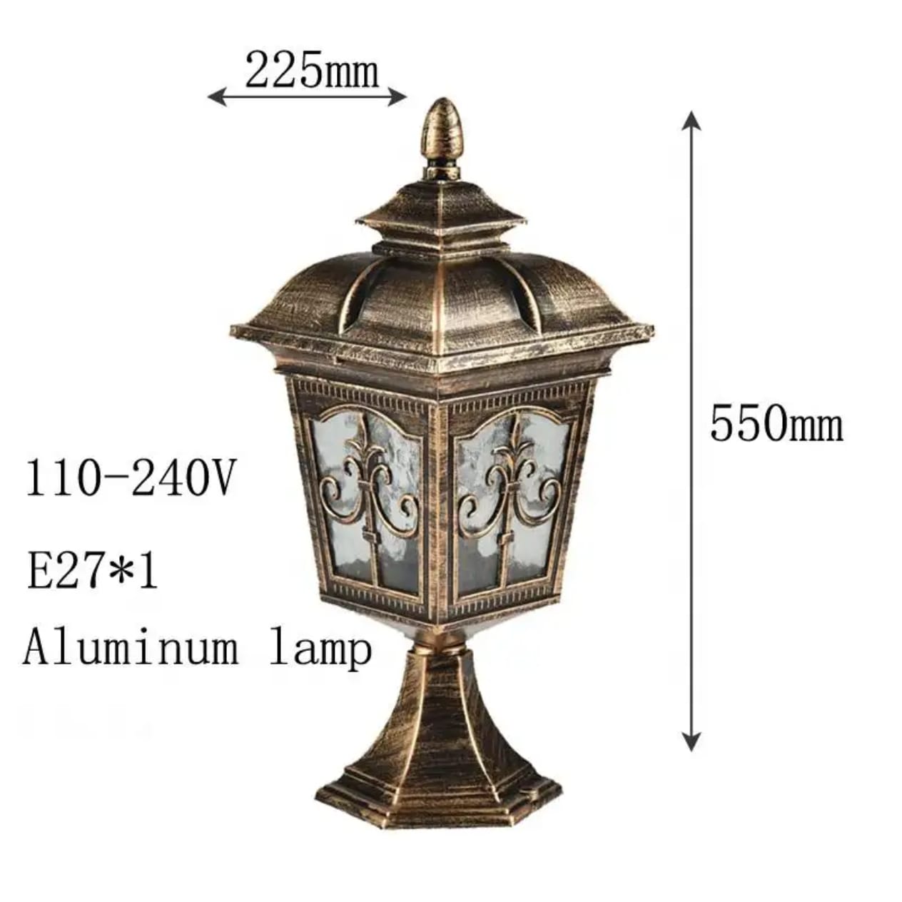 Classic European Style Gate Light (Antique Gold)
