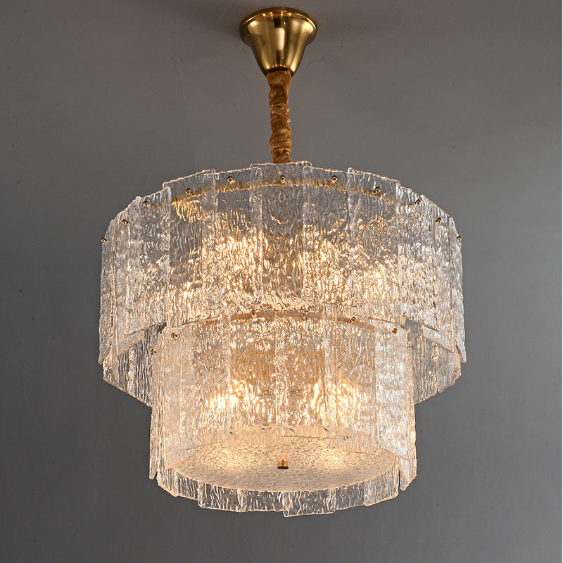 Modern Luxury French Glass Round Chandelier (600mm Diameter)