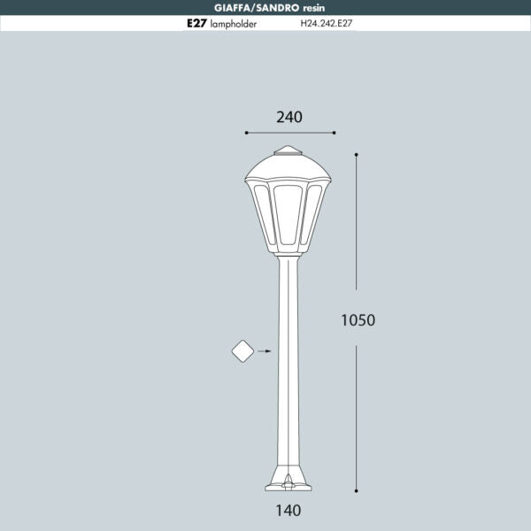 GIAFFA-SANDRO Bollard Light  (Made in Italy)