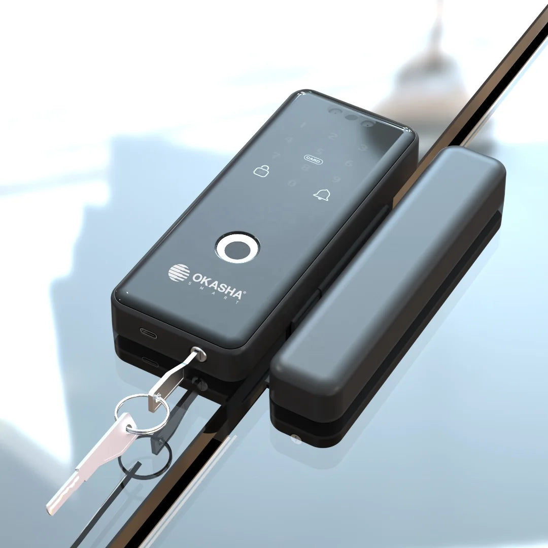 Smart Glass Door Lock (Glass to Glass Frame) - Okasha Smart
