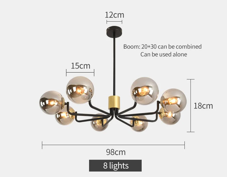 Modern Glass ball Luxury Chandelier