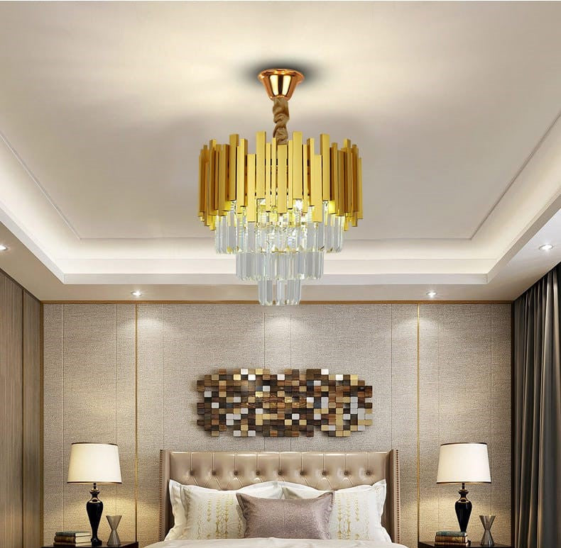 Modern Designer Gold Crystal Chandelier (400mm Diameter)