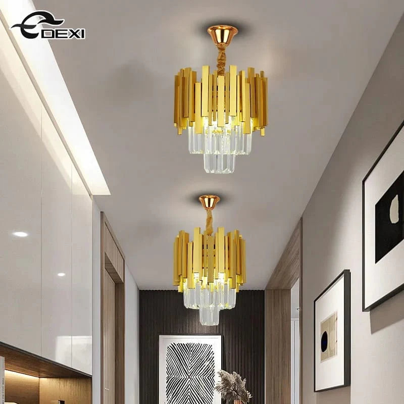 Modern Designer Gold Crystal Chandelier (400mm) – Electra Lights