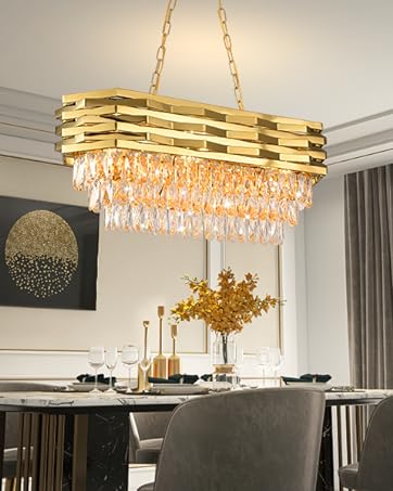 Luxury Gold Crystal Oval Chandelier (1000mm x 400mm)