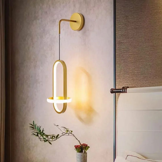 Modern Creative Gold Ring LED Wall Light