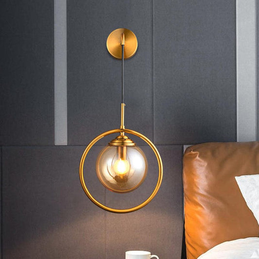 Nordic Modern Gold Glass Ball Wall Light