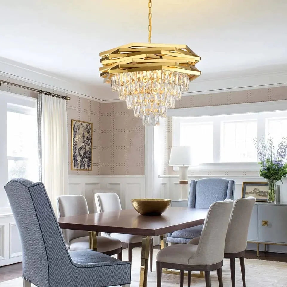 Luxury Gold Crystal Round Chandelier (800mm Diameter)