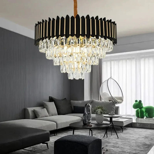 Luxury Crystal High-End Atmospheric Chandelier (600mm Diameter)