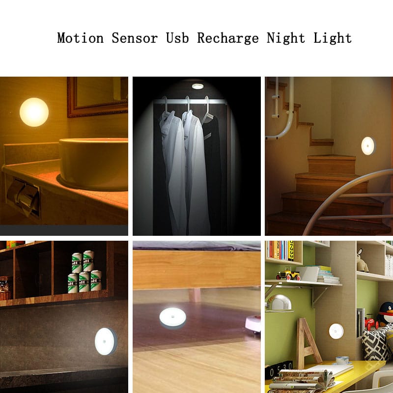 Motion Sensor USB Recharge Night Light