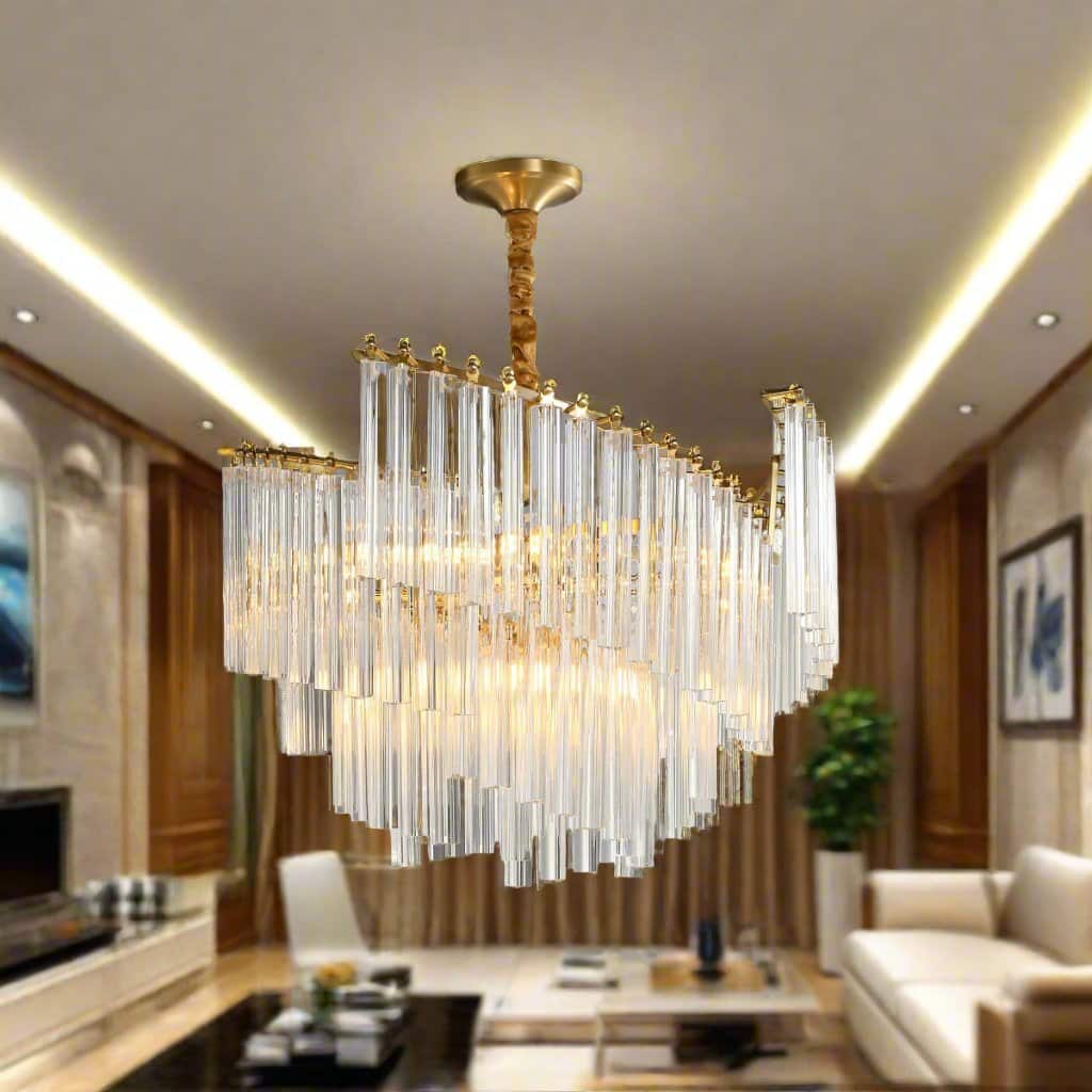 Modern Luxury Spiral Crystal Chandelier (1000mm)