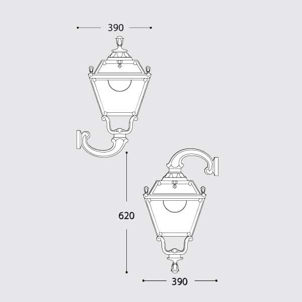 TOBIA Square Wall Lantern Light (Made in Italy)