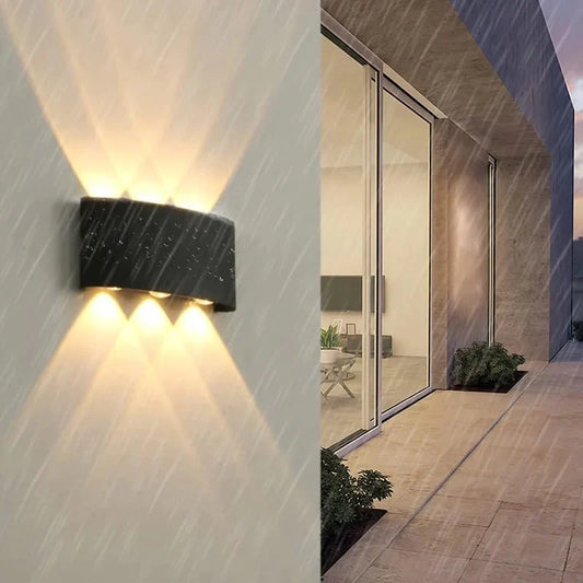 Modern Rectangular Up Down Outdoor Wall Light