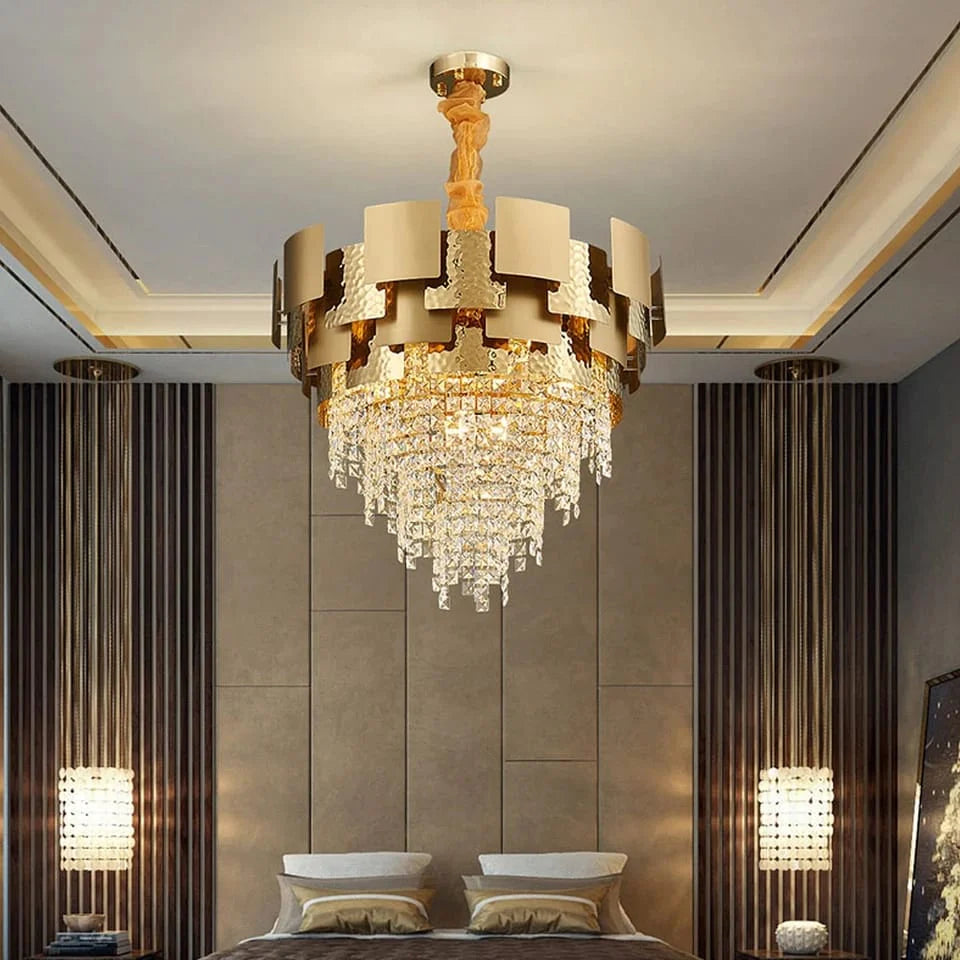 Luxury Rectangular Round Crystal Chandelier (500mm)