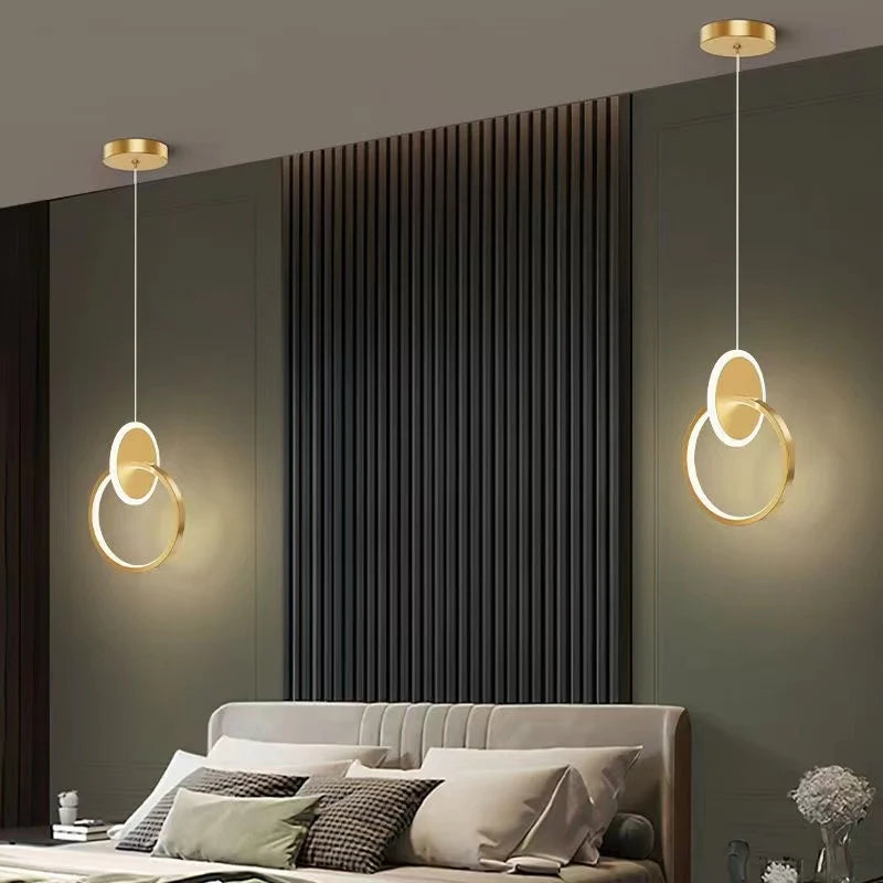 Luxury Ring Metal Pendant Light