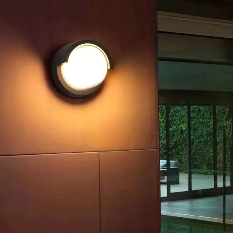 Modern Round Waterproof Outdoor Wall Lamp