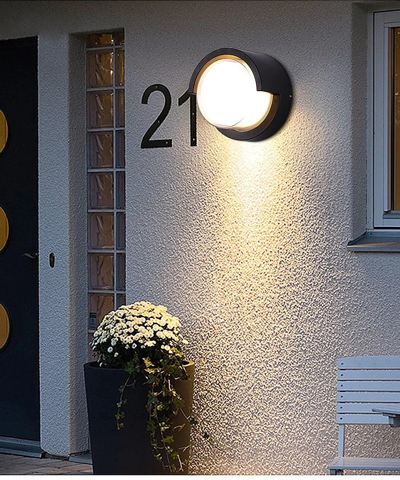 Modern Round Waterproof Outdoor Wall Lamp