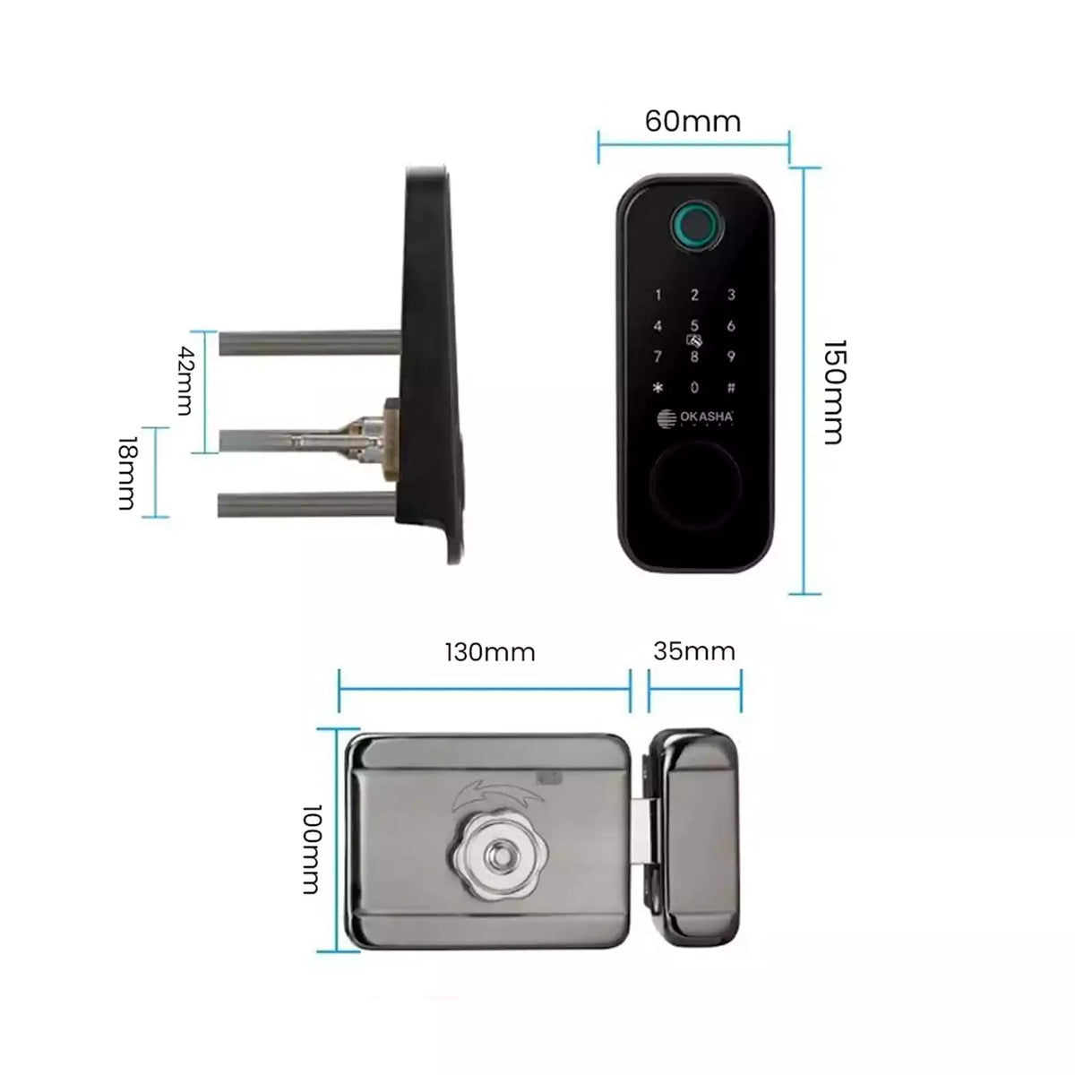 Smart Main Gate Lock Waterproof - Okasha Smart