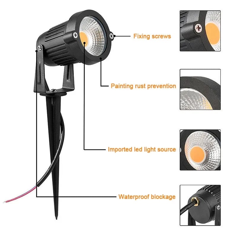 Outdoor Waterproof Garden Spike Light (7w)