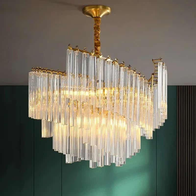 Modern Luxury Spiral Crystal Chandelier (600mm Diameter)