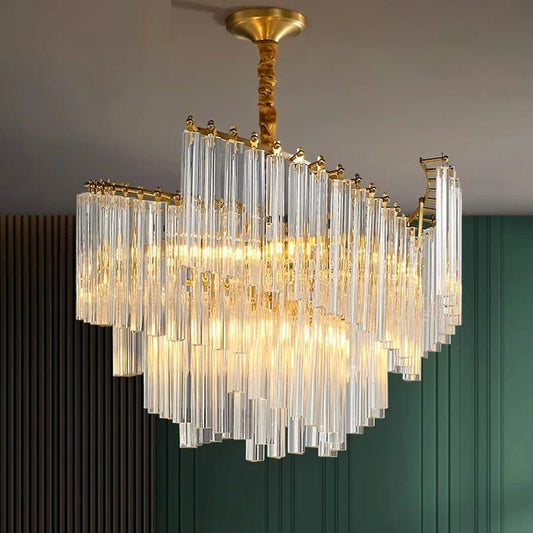 Modern Luxury Spiral Crystal Chandelier (800mm Diameter)