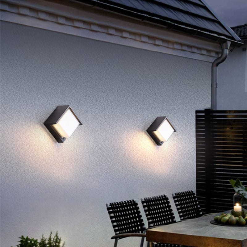 Modern Square Waterproof Outdoor Wall Light