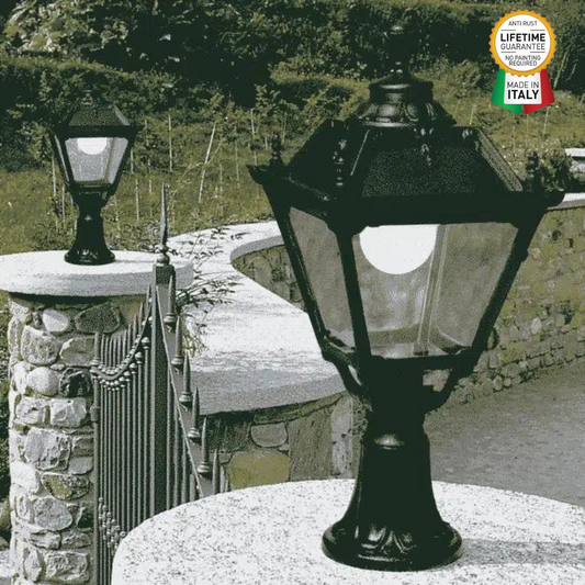 Tobia Square Standing Lantern (Gate Light) in Classic Style