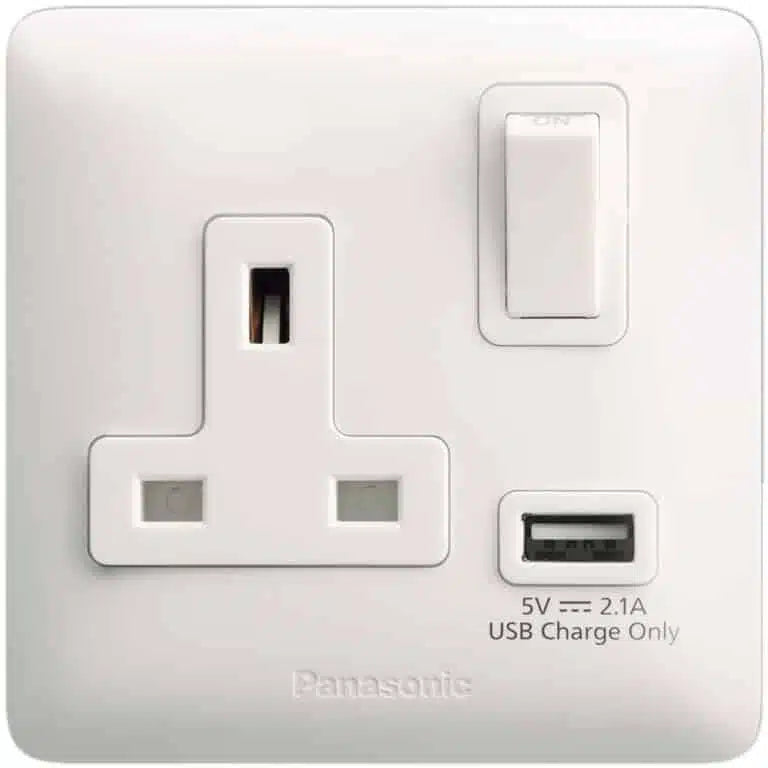 13A BS Socket with USB Charger - Panasonic