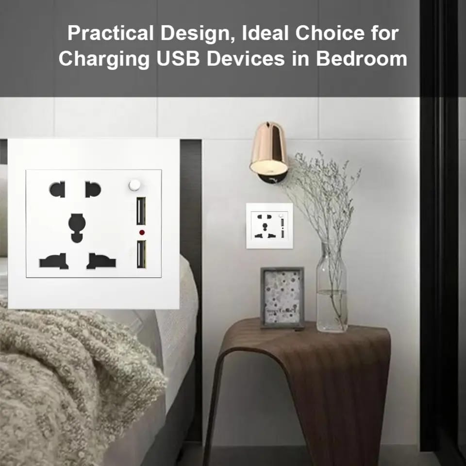 2.1A Dual USB Wall Socket