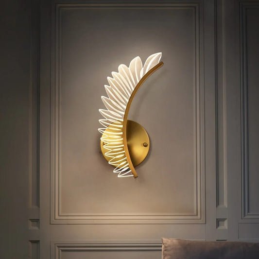 Modern Gold Designer Wing Wall Light